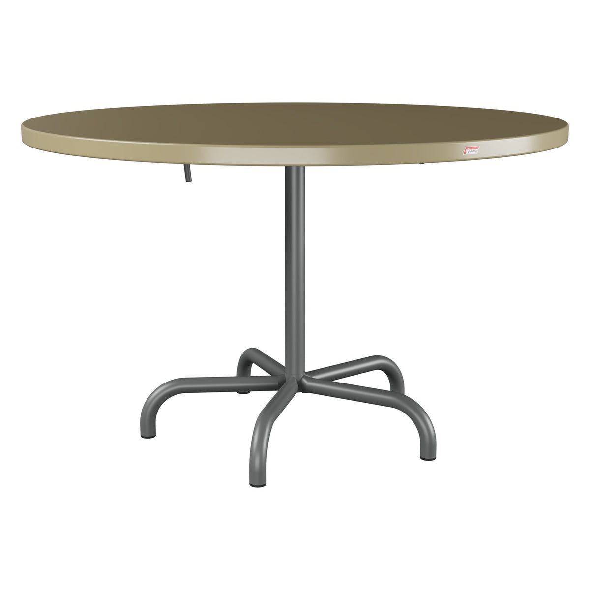 Schaffner Säntis Table repas rabattable Ø117cm – Champagne 85 / Graphite 73
