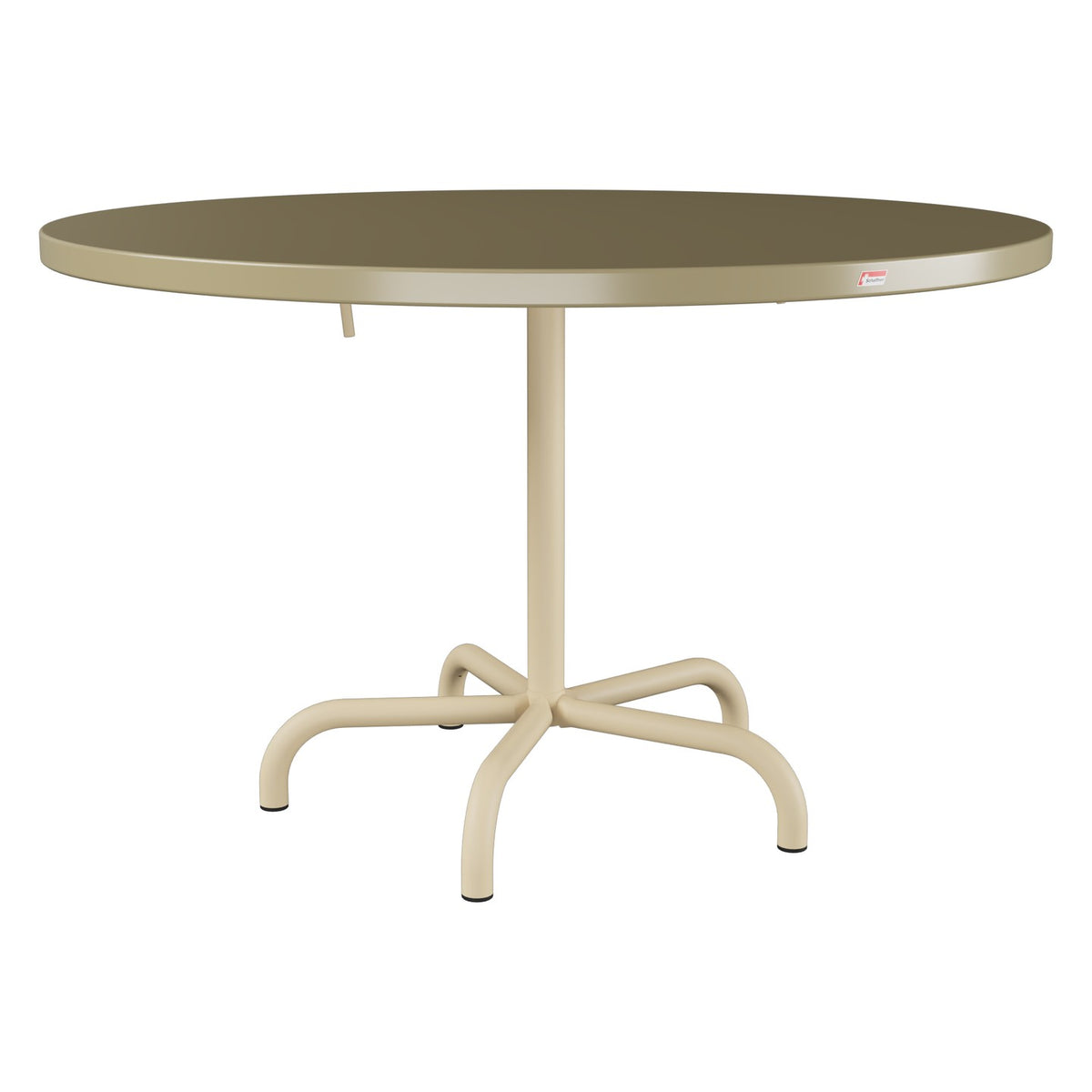 Schaffner Säntis Table repas rabattable Ø117cm – Champagne 85 / Marron Pastel 83