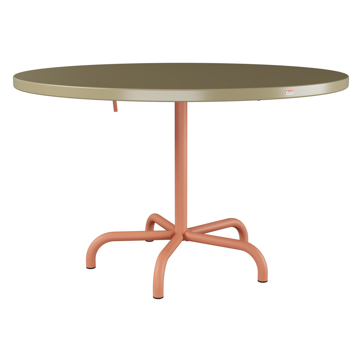Schaffner Säntis Table repas rabattable Ø117cm – Champagne 85 / Terracotta 84