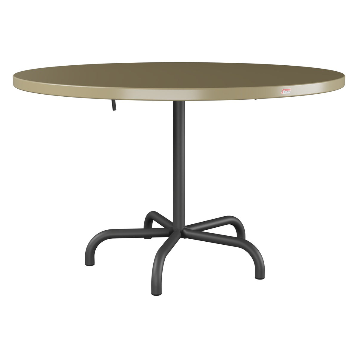 Schaffner Säntis Table repas rabattable Ø117cm – Champagne 85 / Noir 91