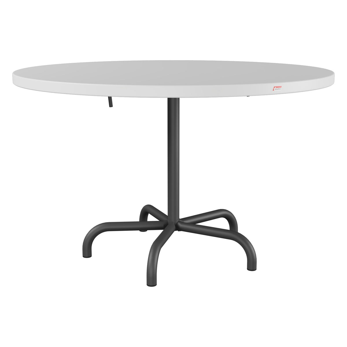 Schaffner Säntis Table repas rabattable Ø117cm – Blanc 90 / Noir 91
