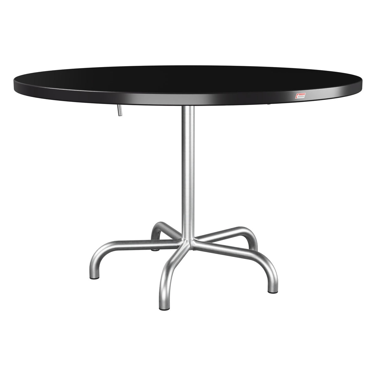 Schaffner Säntis Table repas rabattable Ø117cm – Noir 91 / Galvanisé à chaud 02