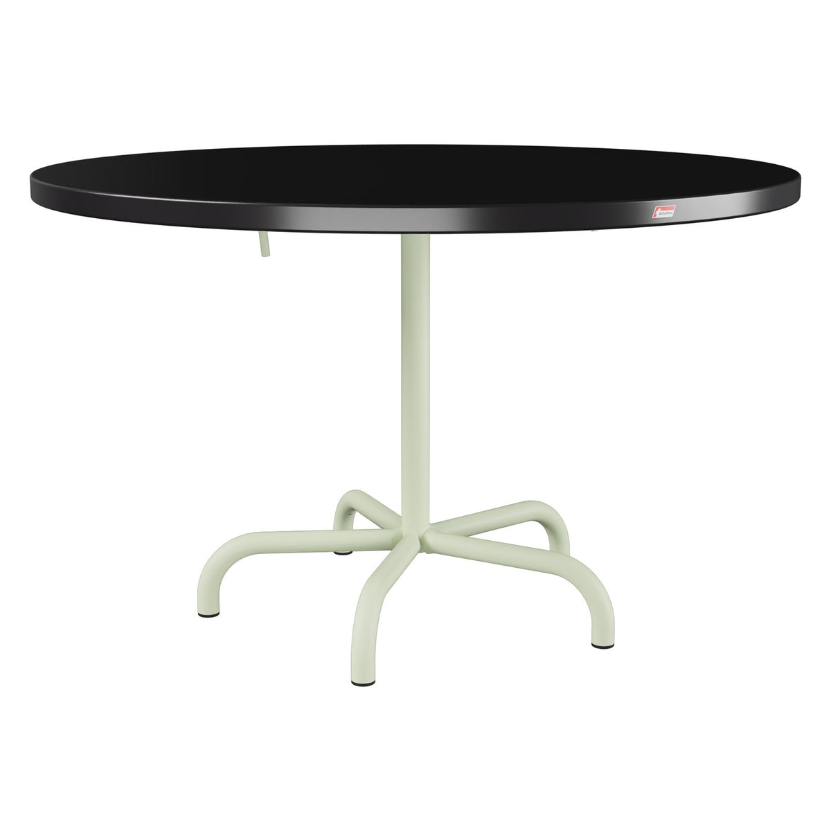 Schaffner Säntis Table repas rabattable Ø117cm – Noir 91 / Vert Pastel 64
