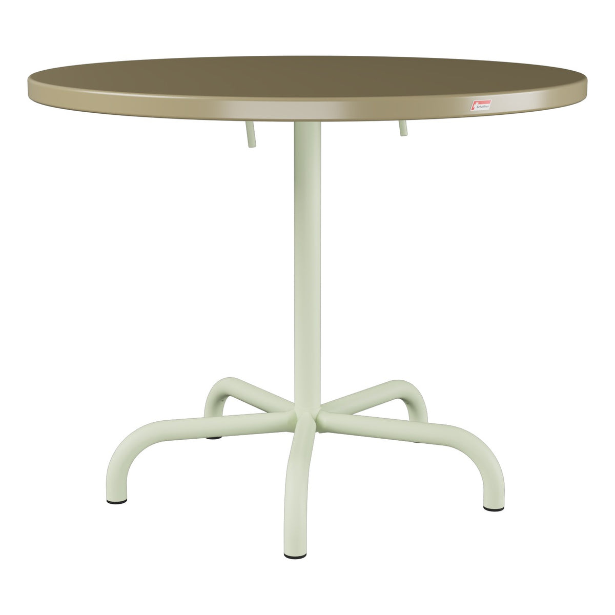 Schaffner Säntis Table repas rabattable Ø92cm – Champagne 85 / Vert Pastel 64