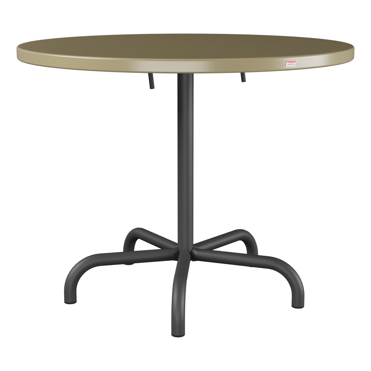 Schaffner Säntis Table repas rabattable Ø92cm – Champagne 85 / Noir 91