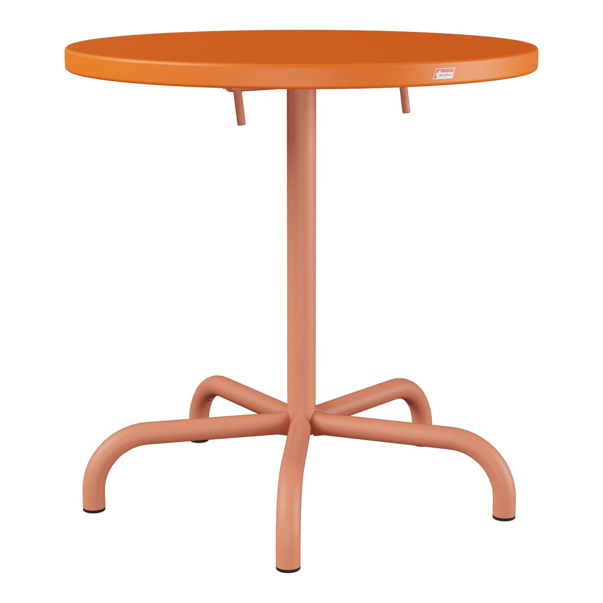 Schaffner Säntis Table repas rabattable Ø72cm – Orange 13 / Terracotta 84