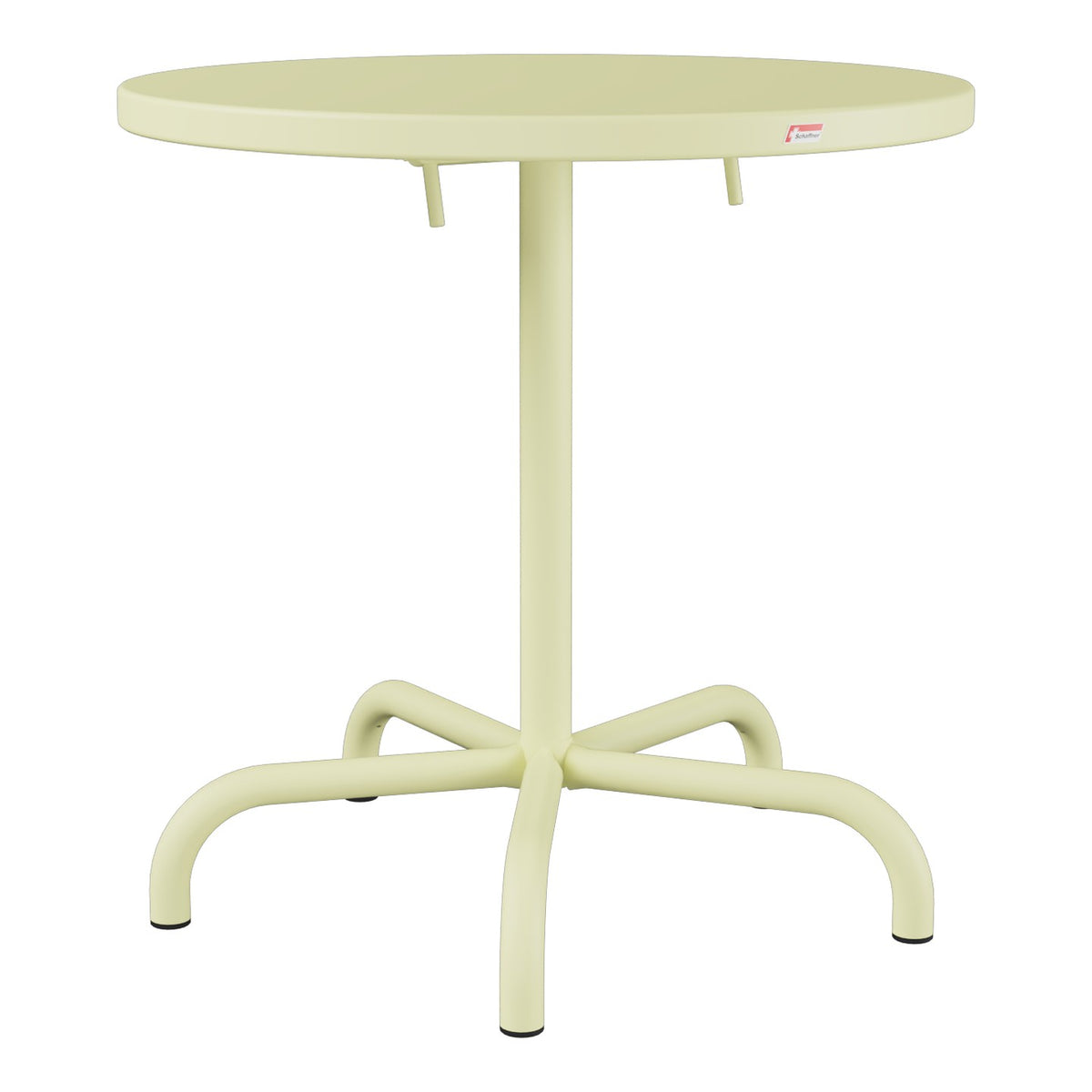 Schaffner Säntis Table repas rabattable Ø72cm – Jaune Buis 18 / Jaune Buis 18