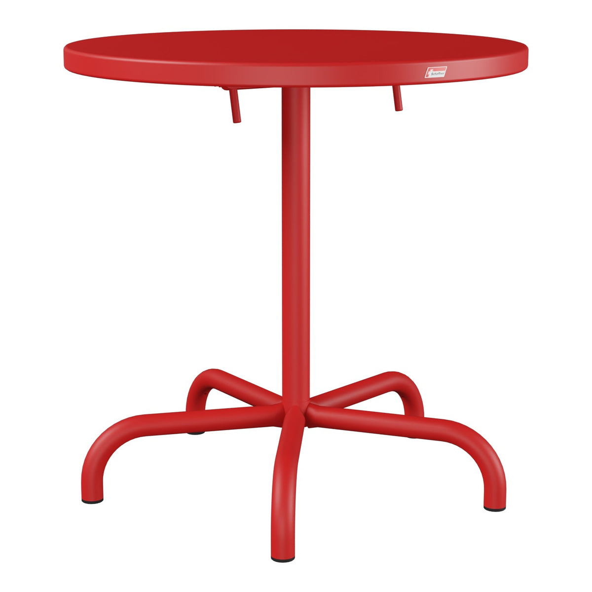 Schaffner Säntis Table repas rabattable Ø72cm – Rouge 30 / Rouge 30