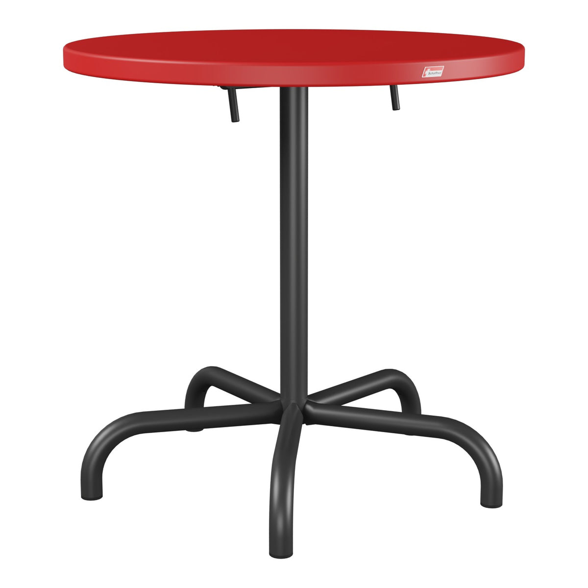 Schaffner Säntis Table repas rabattable Ø72cm – Rouge 30 / Anthracite 77