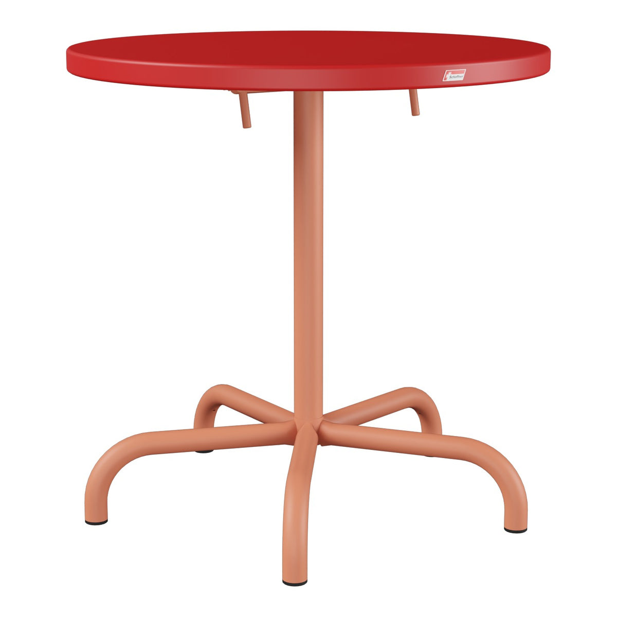 Schaffner Säntis Table repas rabattable Ø72cm – Rouge 30 / Terracotta 84