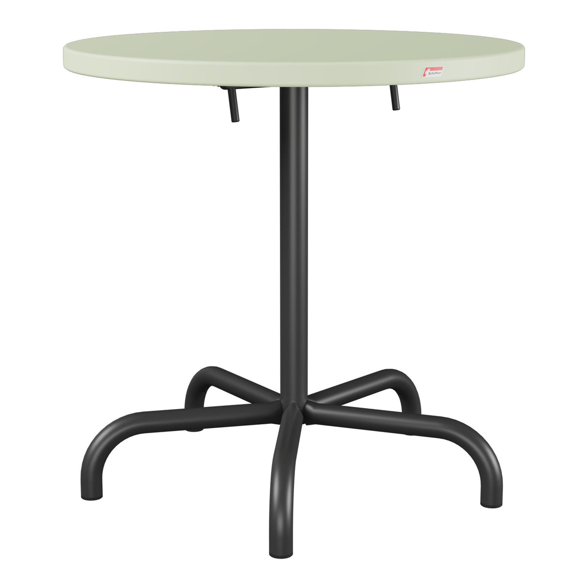 Schaffner Säntis Table repas rabattable Ø72cm – Vert Pastel 64 / Anthracite 77