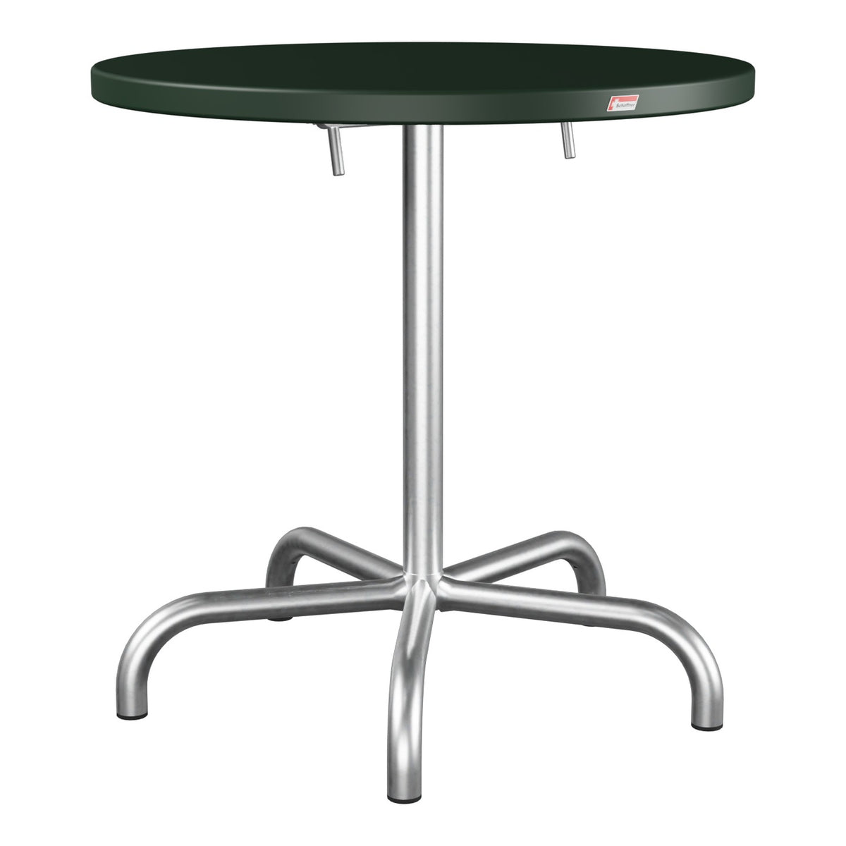 Schaffner Säntis Table repas rabattable Ø72cm – Vert Sapin 66 / Galvanisé à chaud 02