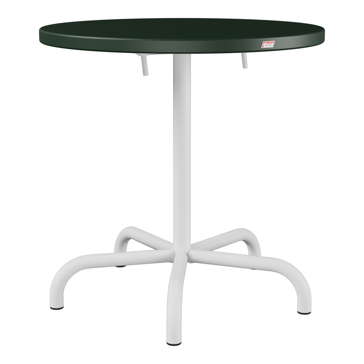 Schaffner Säntis Table repas rabattable Ø72cm – Vert Sapin 66 / Blanc 90