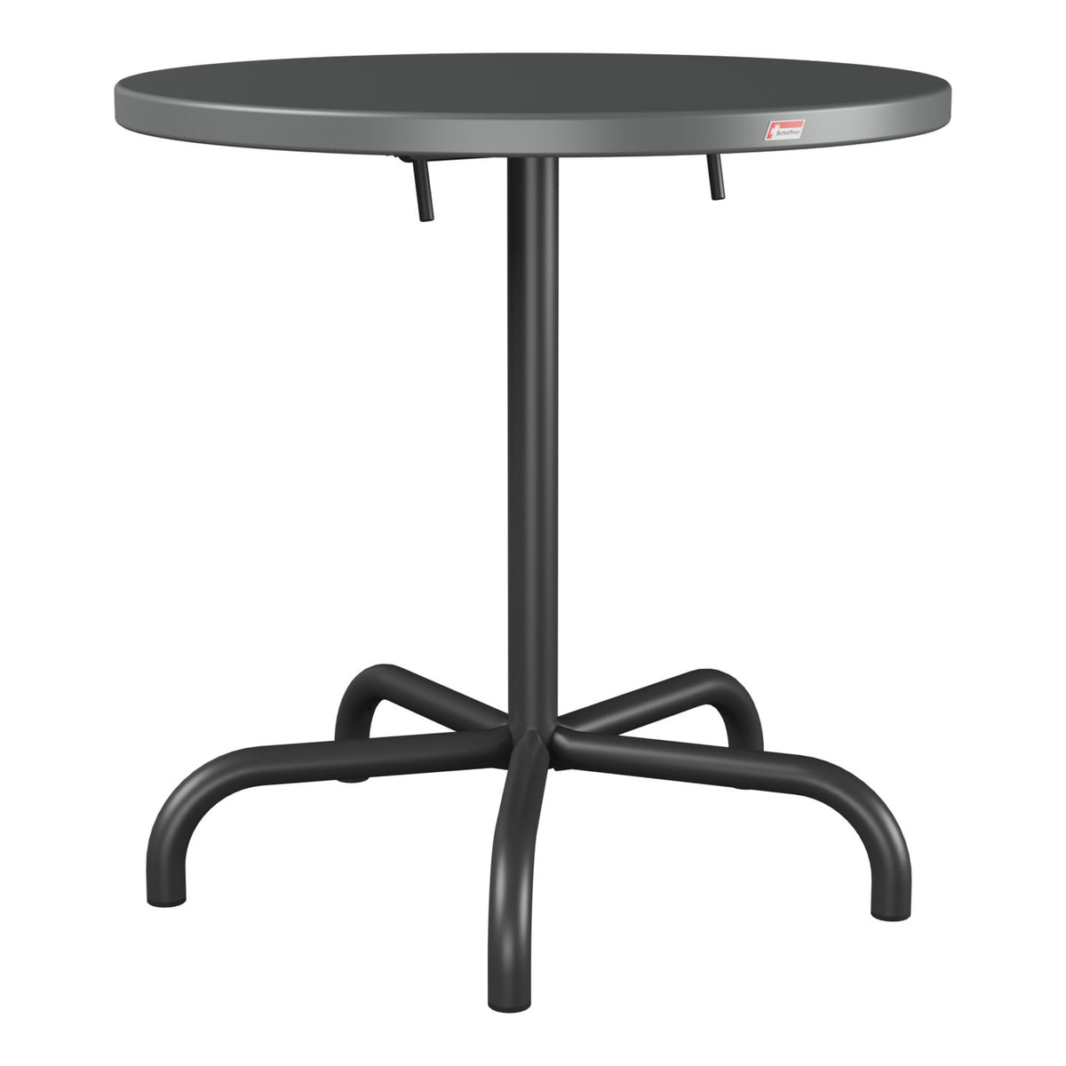 Schaffner Säntis Table repas rabattable Ø72cm – Graphite 73 / Anthracite 77