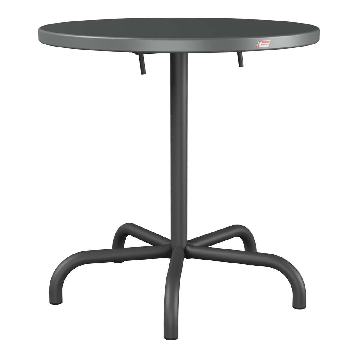 Schaffner Säntis Table repas rabattable Ø72cm – Graphite 73 / Noir 91