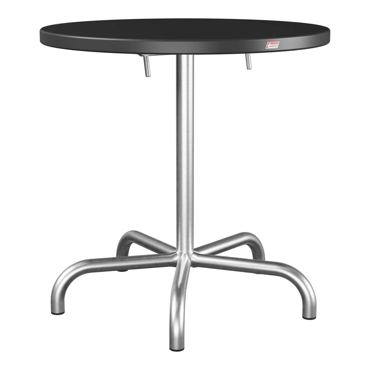Schaffner Säntis Table repas rabattable Ø72cm – Anthracite 77 / Galvanisé à chaud 02