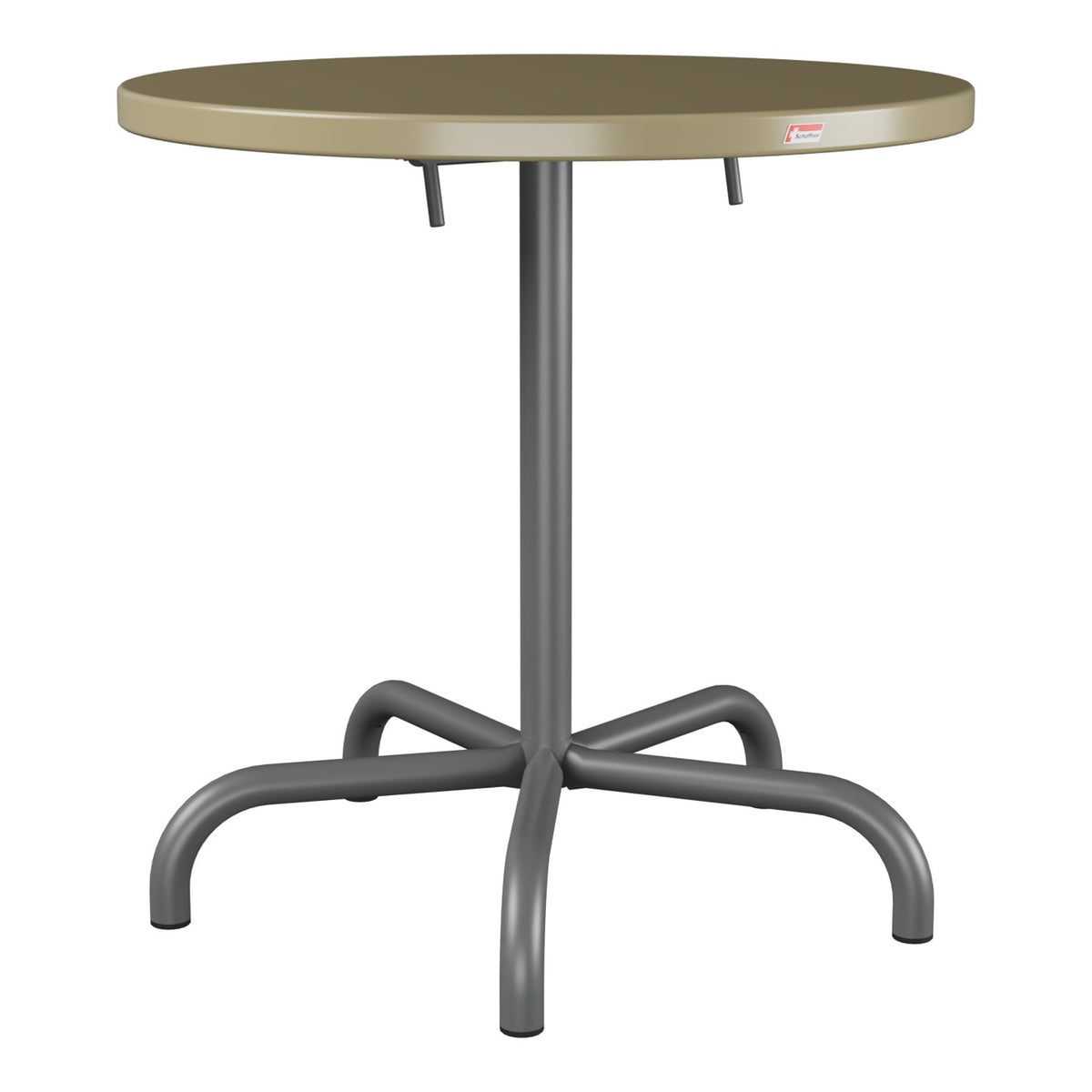 Schaffner Säntis Table repas rabattable Ø72cm – Champagne 85 / Graphite 73