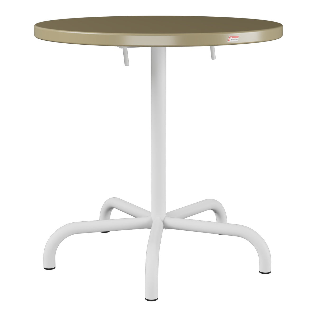 Schaffner Säntis Table repas rabattable Ø72cm – Champagne 85 / Blanc 90
