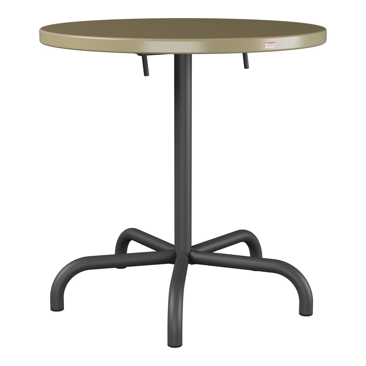 Schaffner Säntis Table repas rabattable Ø72cm – Champagne 85 / Noir 91