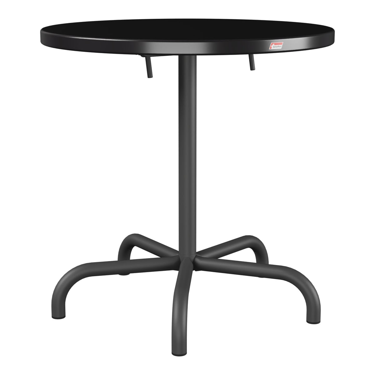 Schaffner Säntis Table repas rabattable Ø72cm – Noir 91 / Noir 91