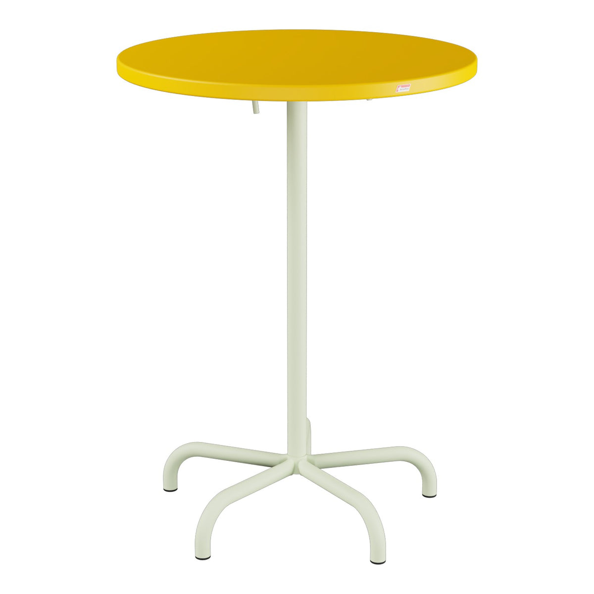 Schaffner Säntis Table haute rabattable ronde Ø80cm h:110cm – Jaune 11 / Vert Pastel 64
