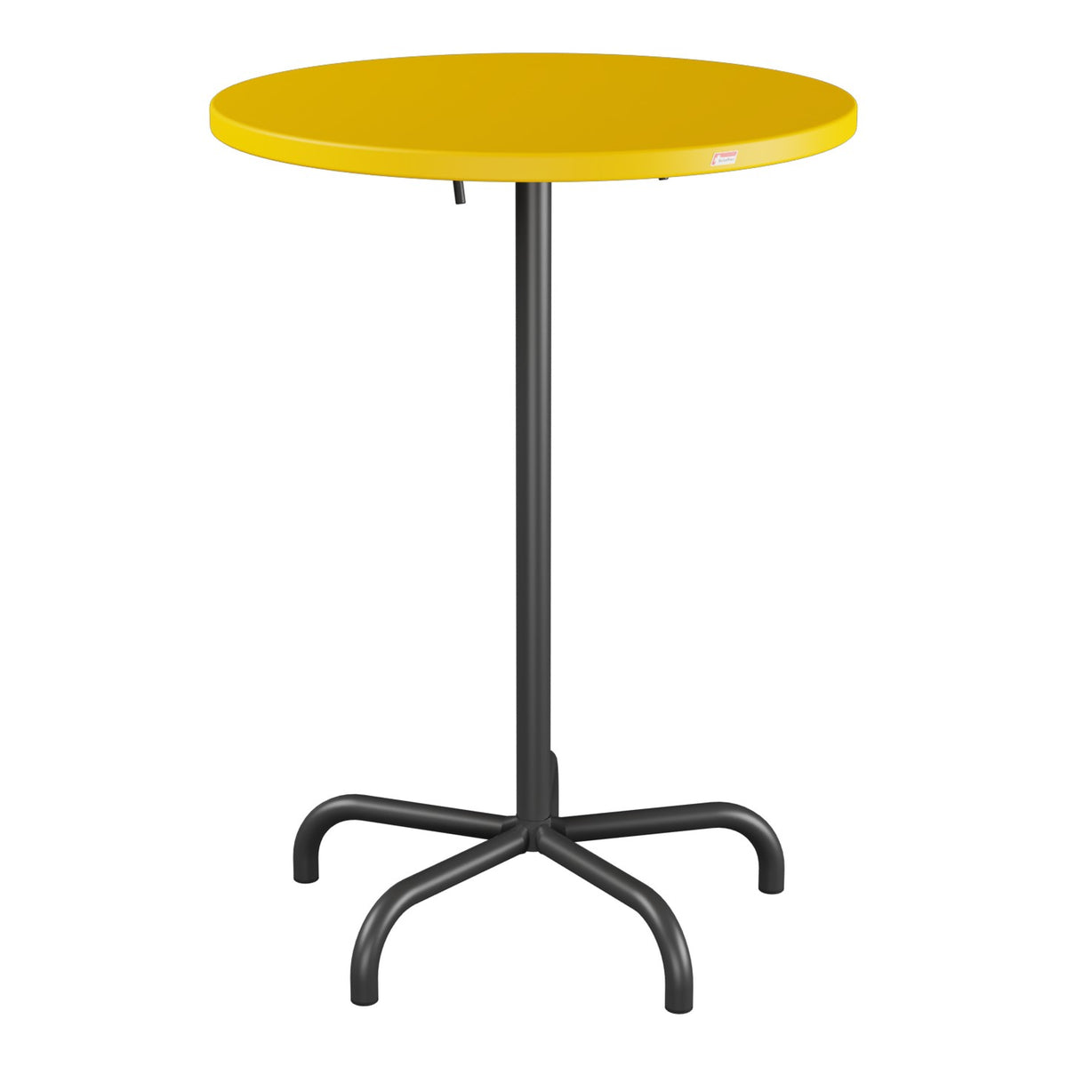 Schaffner Säntis Table haute rabattable ronde Ø80cm h:110cm – Jaune 11 / Anthracite 77