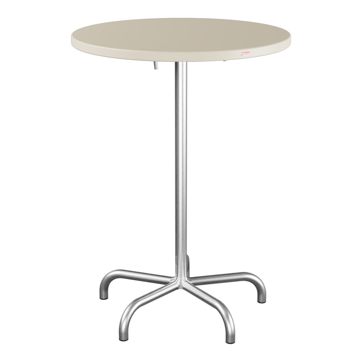 Schaffner Säntis Table haute rabattable ronde Ø80cm h:110cm – Sable Pastel 15 / Galvanisé à chaud 02