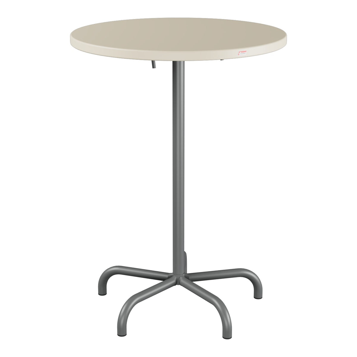 Schaffner Säntis Table haute rabattable ronde Ø80cm h:110cm – Sable Pastel 15 / Graphite 73