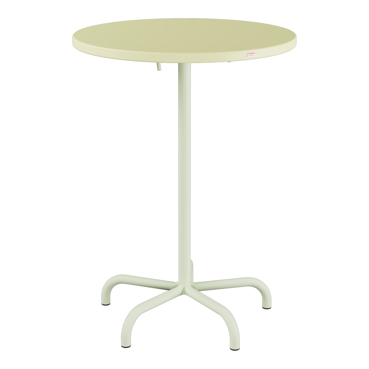 Schaffner Säntis Table haute rabattable ronde Ø80cm h:110cm – Jaune Buis 18 / Vert Pastel 64