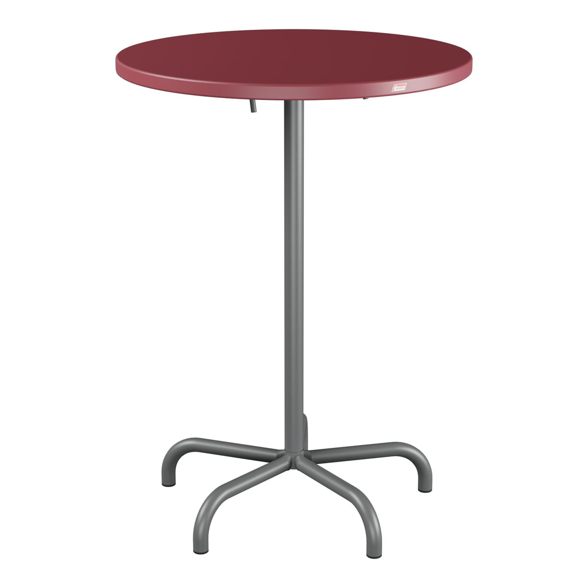 Schaffner Säntis Table haute rabattable ronde Ø80cm h:110cm – Bordeaux 38 / Graphite 73