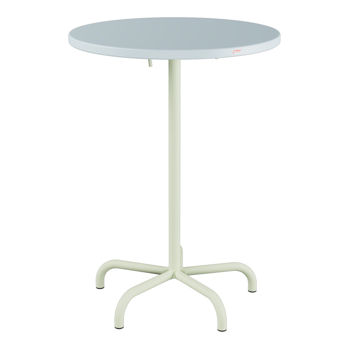 Schaffner Säntis Table haute rabattable ronde Ø80cm h:110cm – Bleu Pastel 51 / Vert Pastel 64