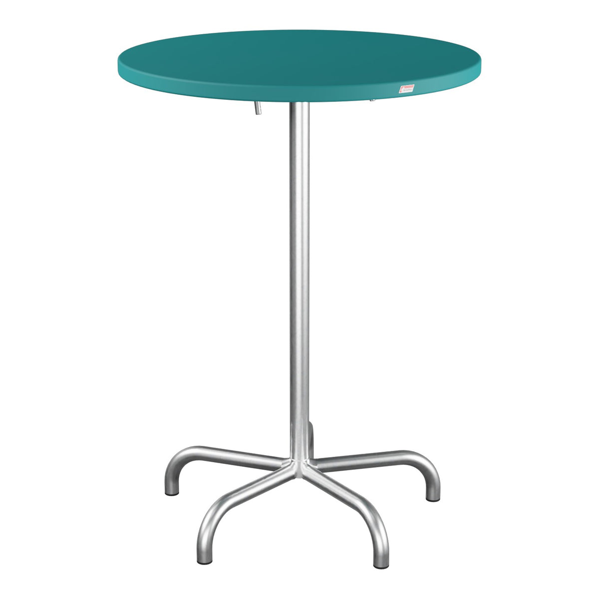 Schaffner Säntis Table haute rabattable ronde Ø80cm h:110cm – Bleu Kali 56 / Galvanisé à chaud 02