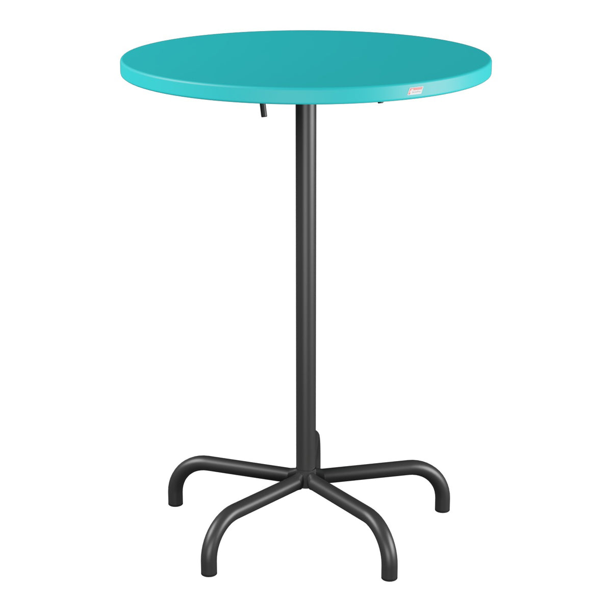 Schaffner Säntis Table haute rabattable ronde Ø80cm h:110cm – Turquoise 58 / Anthracite 77
