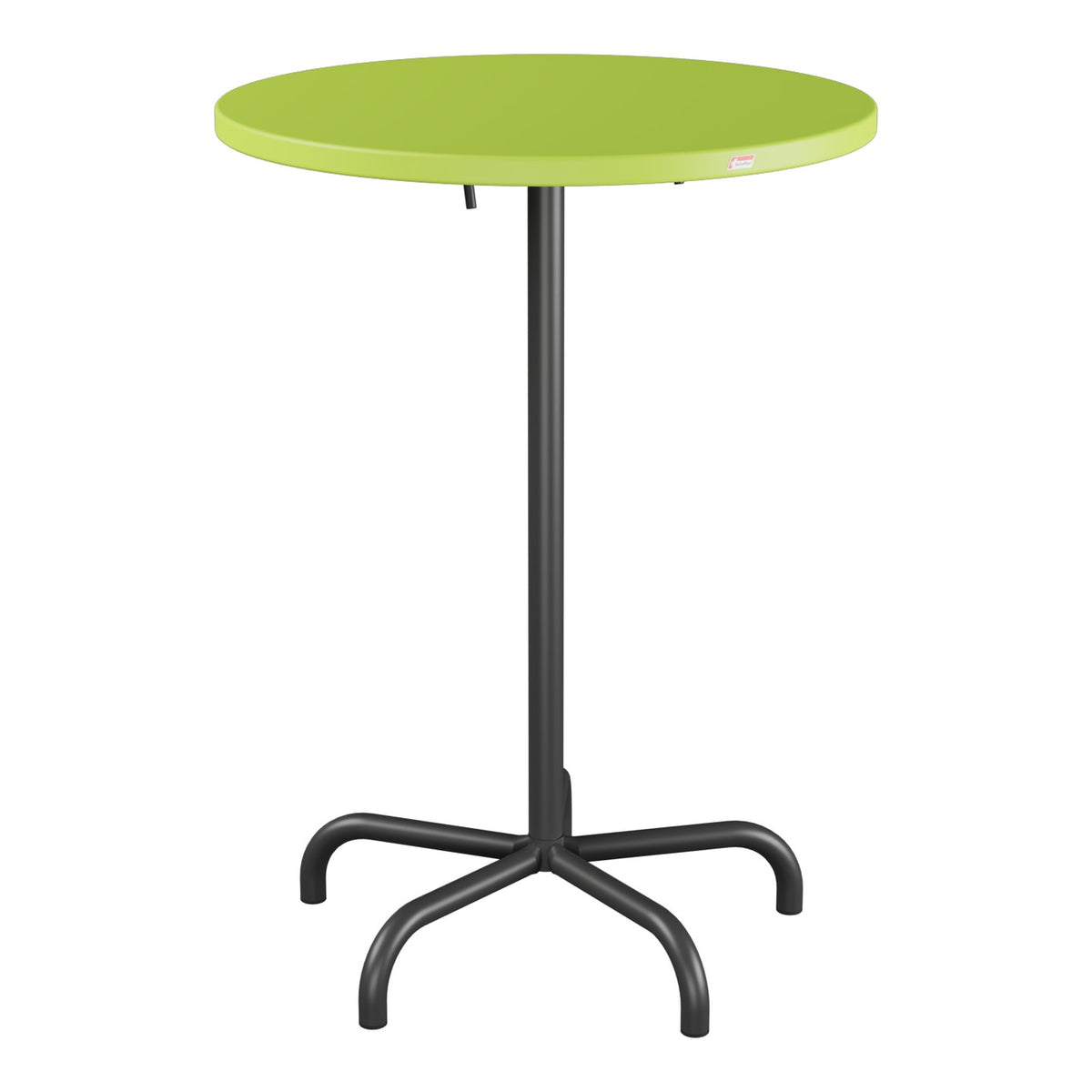 Schaffner Säntis Table haute rabattable ronde Ø80cm h:110cm – Vert clair 63 / Anthracite 77