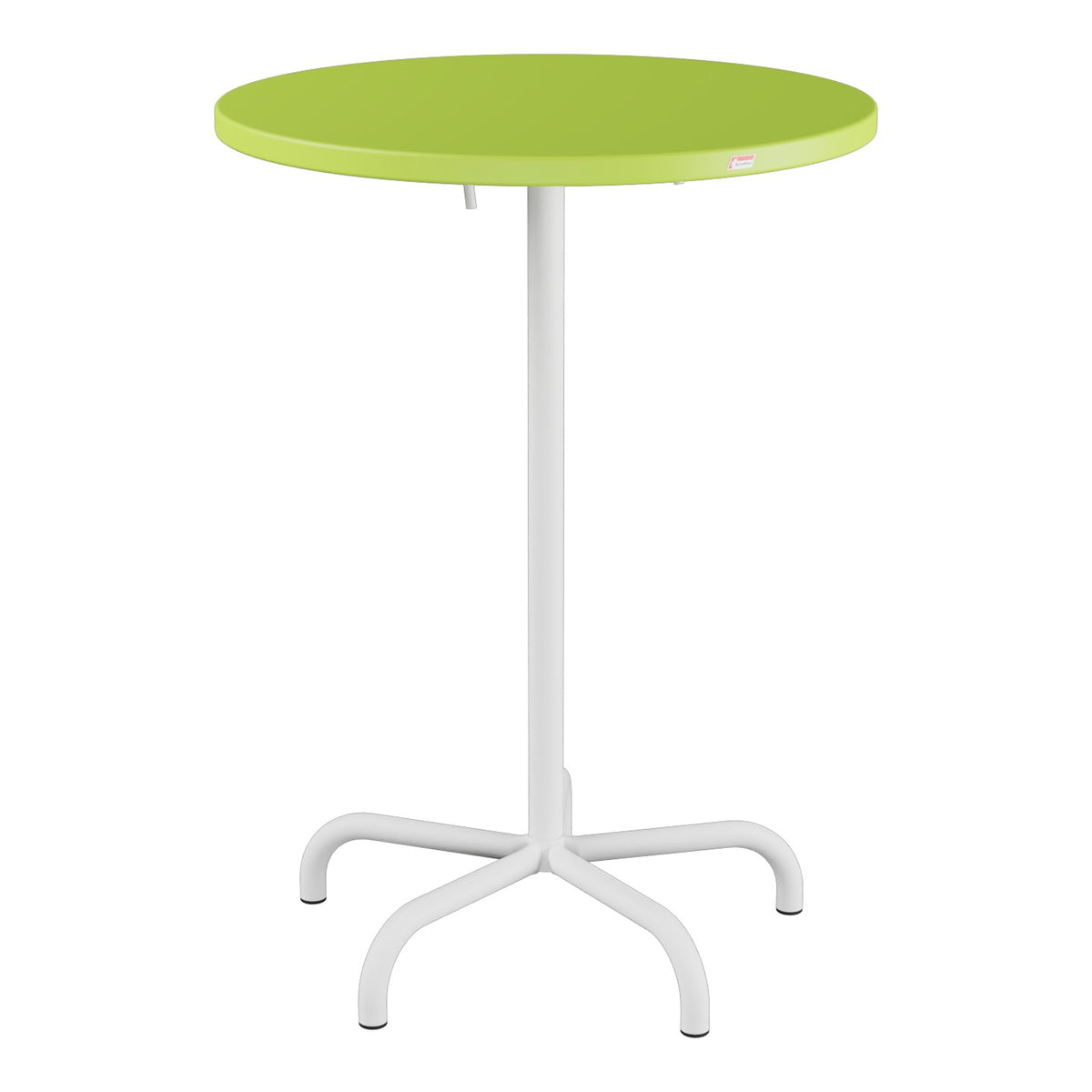 Schaffner Säntis Table haute rabattable ronde Ø80cm h:110cm – Vert clair 63 / Blanc 90