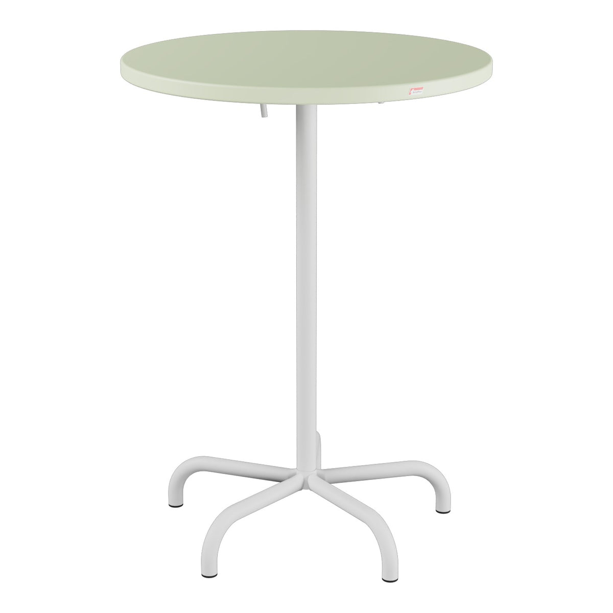 Schaffner Säntis Table haute rabattable ronde Ø80cm h:110cm – Vert Pastel 64 / Gris Argent 78