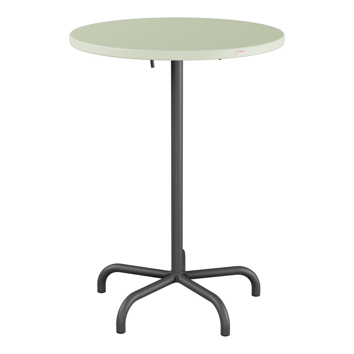 Schaffner Säntis Table haute rabattable ronde Ø80cm h:110cm – Vert Pastel 64 / Noir 91