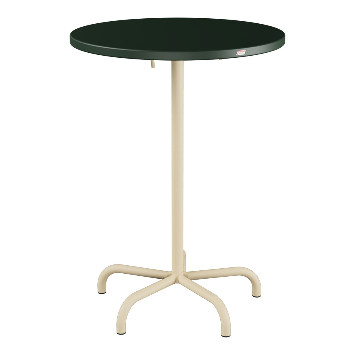 Schaffner Säntis Table haute rabattable ronde Ø80cm h:110cm – Vert Sapin 66 / Marron Pastel 83