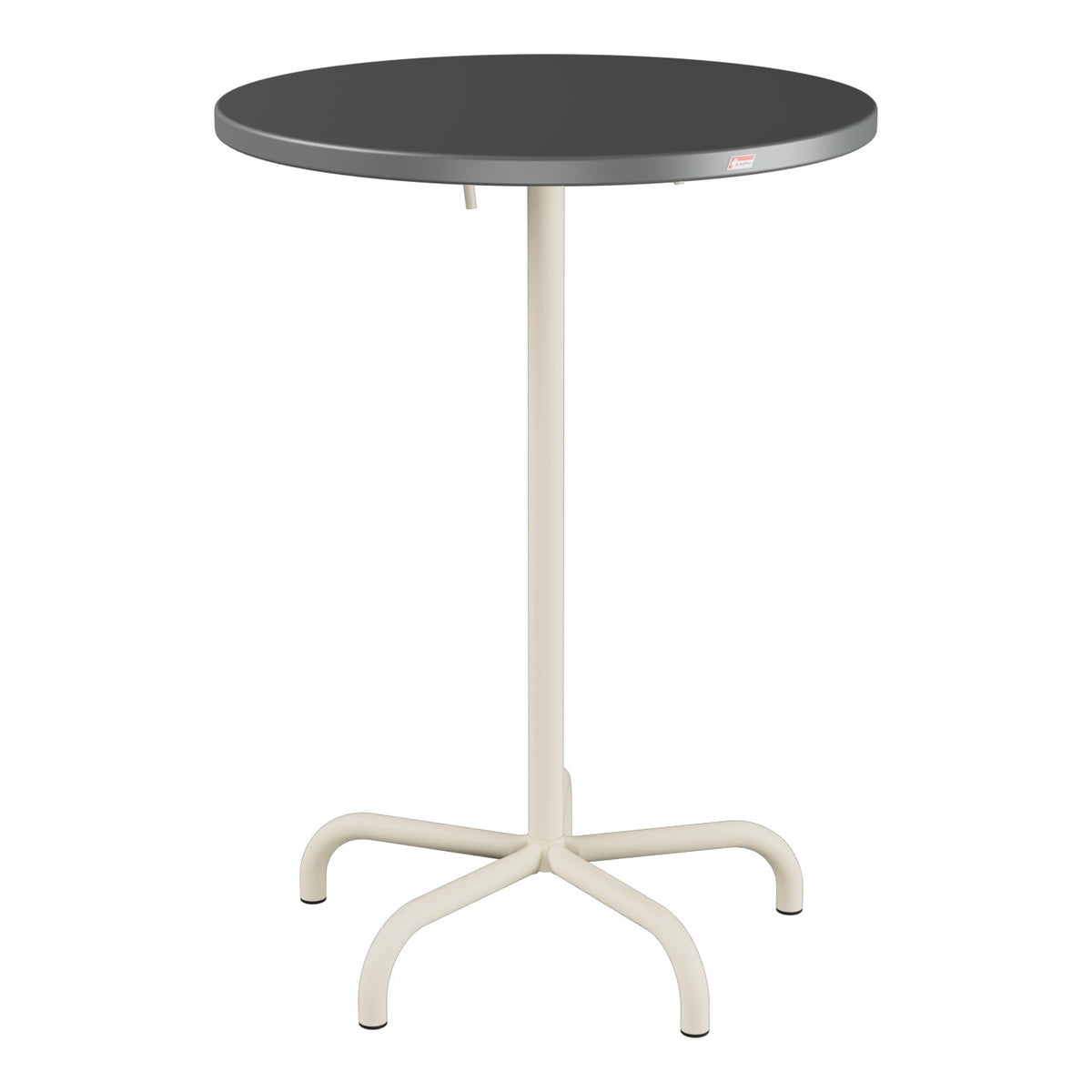 Schaffner Säntis Table haute rabattable ronde Ø80cm h:110cm – Graphite 73 / Sable Pastel 15