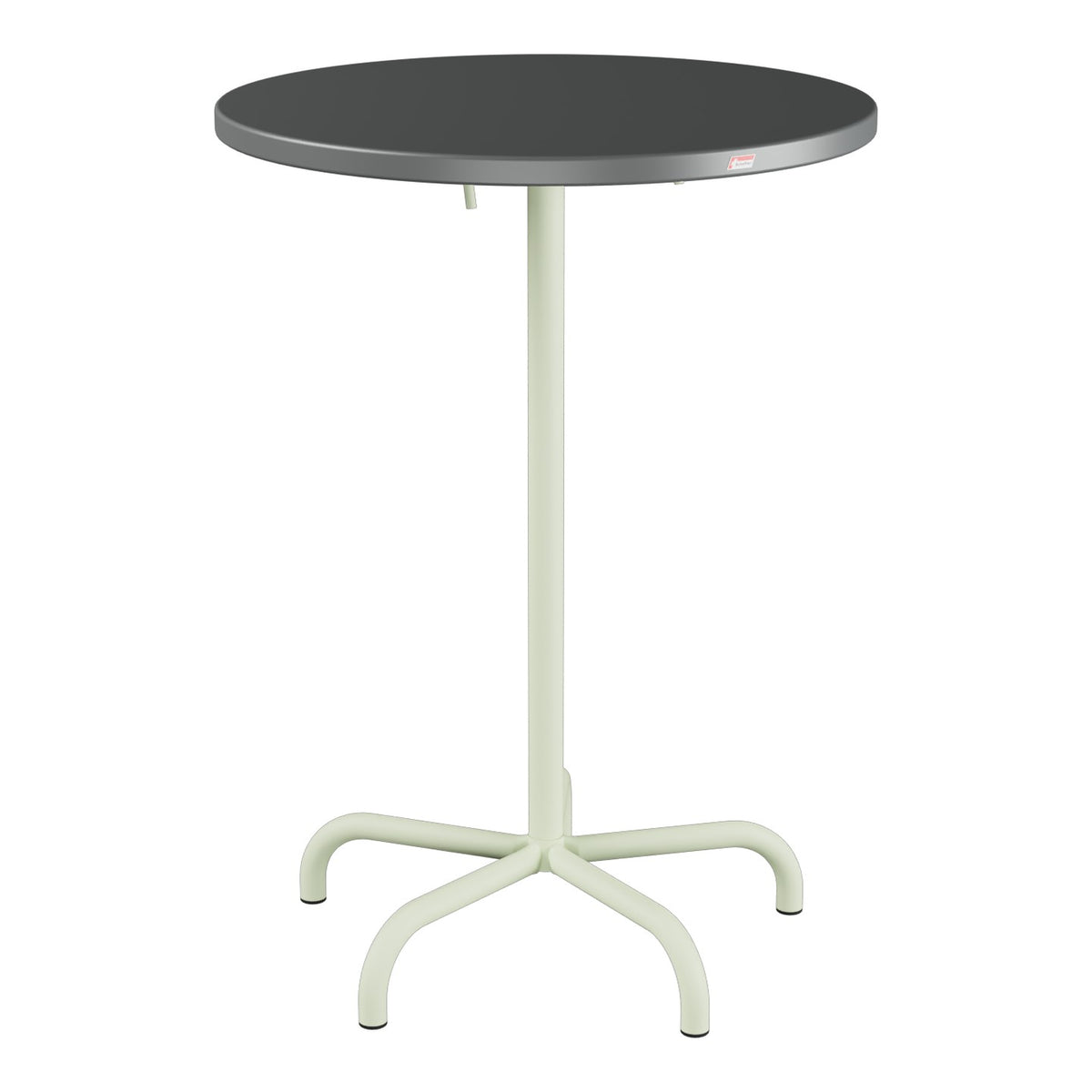 Schaffner Säntis Table haute rabattable ronde Ø80cm h:110cm – Graphite 73 / Vert Pastel 64