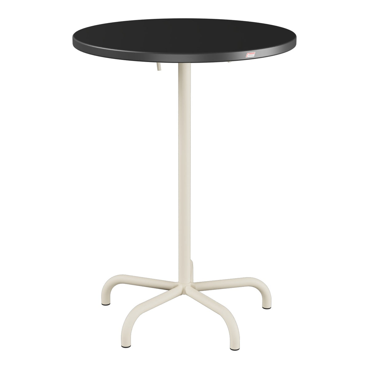 Schaffner Säntis Table haute rabattable ronde Ø80cm h:110cm – Anthracite 77 / Sable Pastel 15