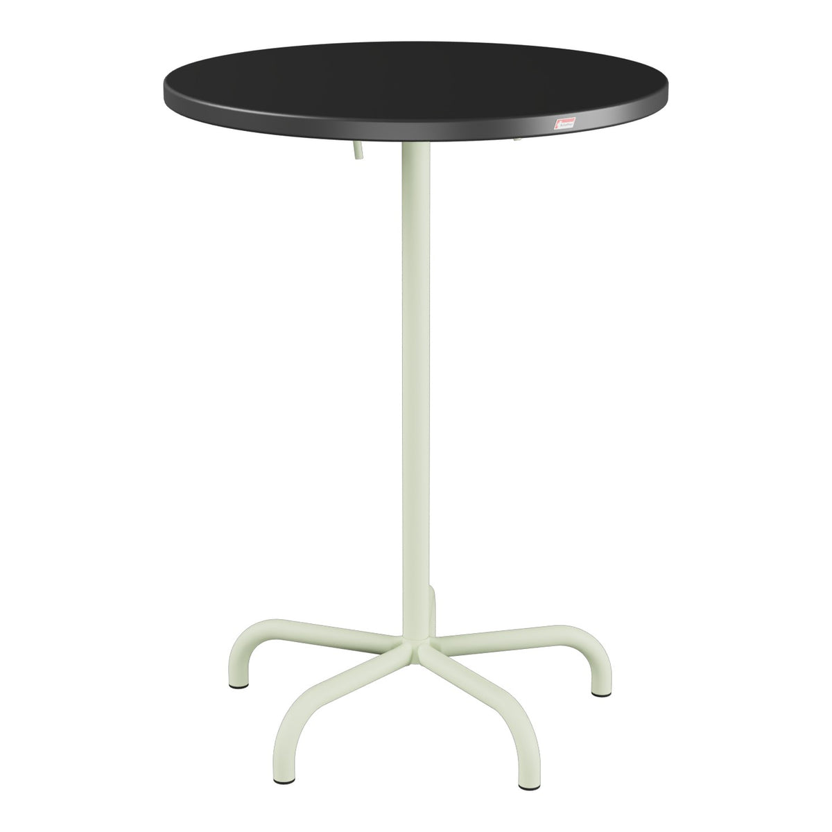 Schaffner Säntis Table haute rabattable ronde Ø80cm h:110cm – Anthracite 77 / Vert Pastel 64