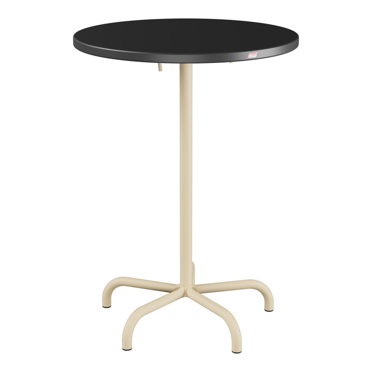 Schaffner Säntis Table haute rabattable ronde Ø80cm h:110cm – Anthracite 77 / Marron Pastel 83