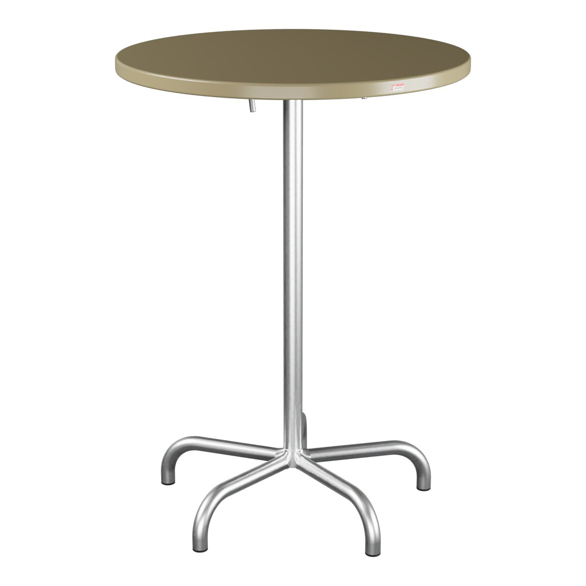 Schaffner Säntis Table haute rabattable ronde Ø80cm h:110cm – Champagne 85 / Galvanisé à chaud 02