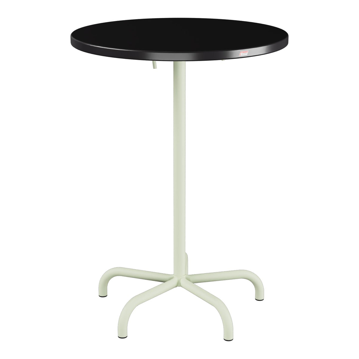 Schaffner Säntis Table haute rabattable ronde Ø80cm h:110cm – Noir 91 / Vert Pastel 64