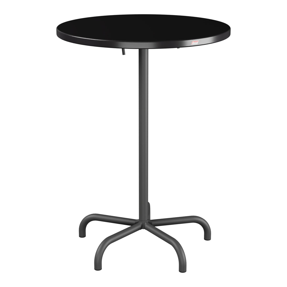 Schaffner Säntis Table haute rabattable ronde Ø80cm h:110cm – Noir 91 / Noir 91