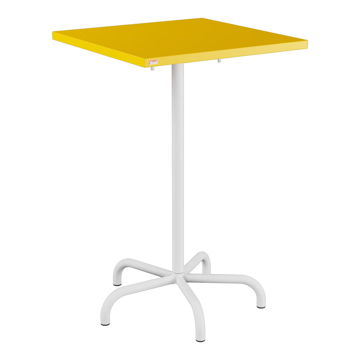 Schaffner Säntis Table haute rabattable 70x70cm h:110cm – Jaune 11 / Blanc 90