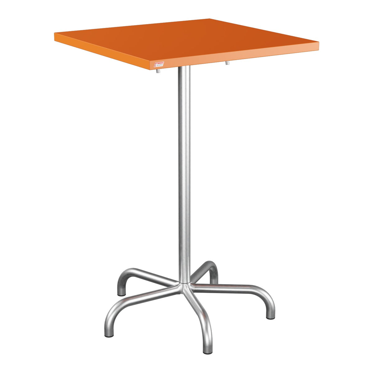 Schaffner Säntis Table haute rabattable 70x70cm h:110cm – Orange 13 / Galvanisé à chaud 02