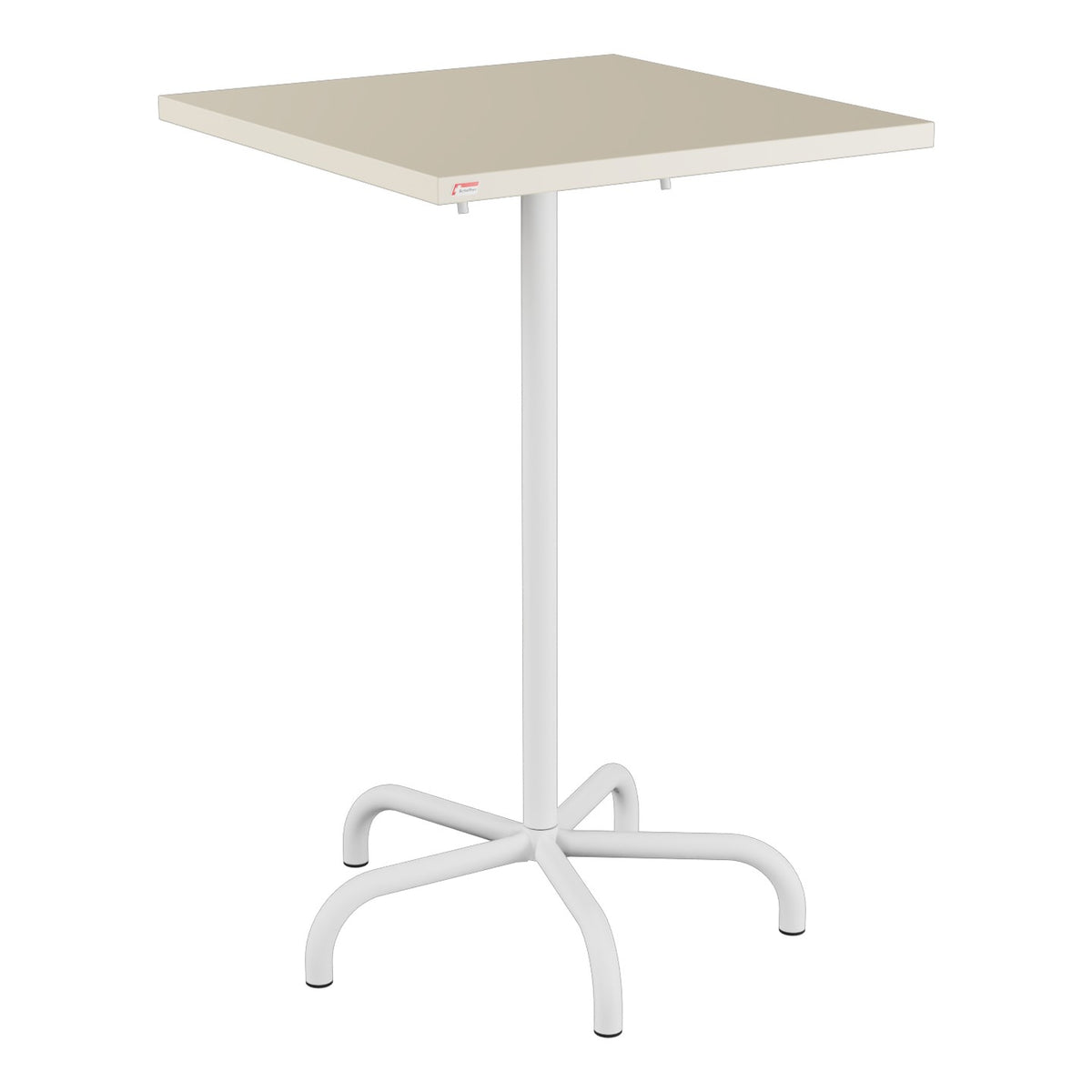 Schaffner Säntis Table haute rabattable 70x70cm h:110cm – Sable Pastel 15 / Blanc 90