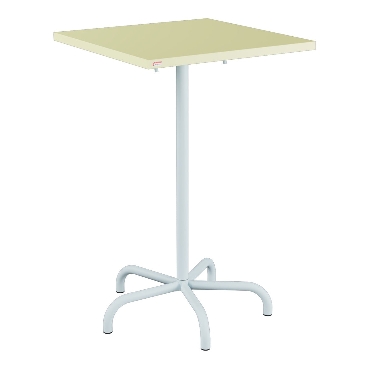 Schaffner Säntis Table haute rabattable 70x70cm h:110cm – Jaune Buis 18 / Bleu Pastel 51